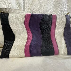 Multicolor Leather Clutch